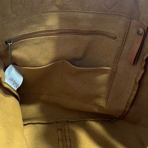 Large Thirty-One Canvas Tote bag, caramel color, NEW